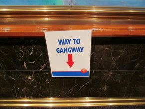 Carnival Triumph Gangway Sign
