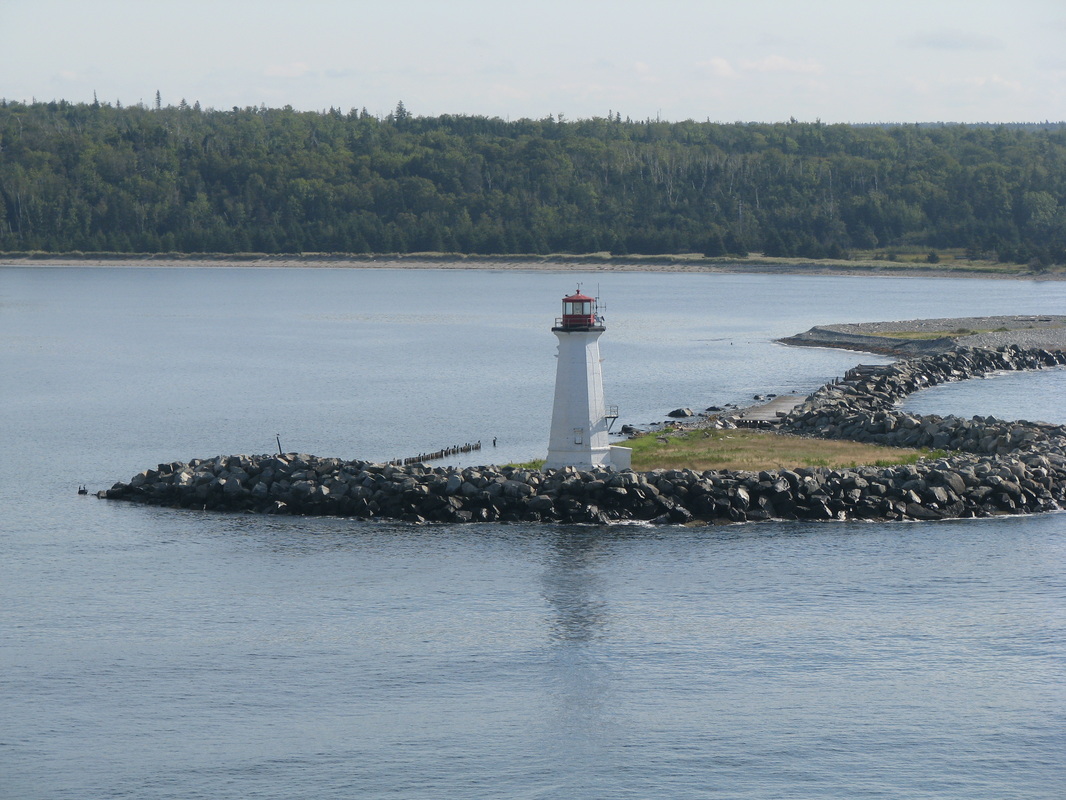 Light house welcomes ships to Halifax, Nova Scotia