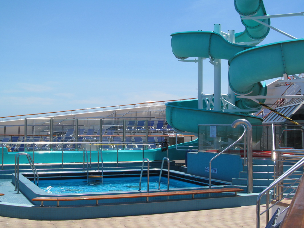 Side View of Pool and Waterslide