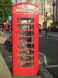 Iconic red phone booth