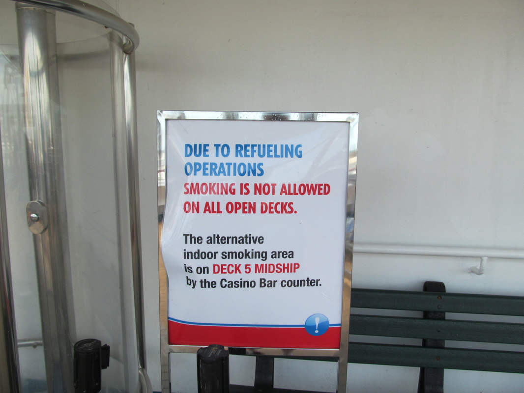 Carnival Triumph No Smoking Due To Fuel Operations Sign