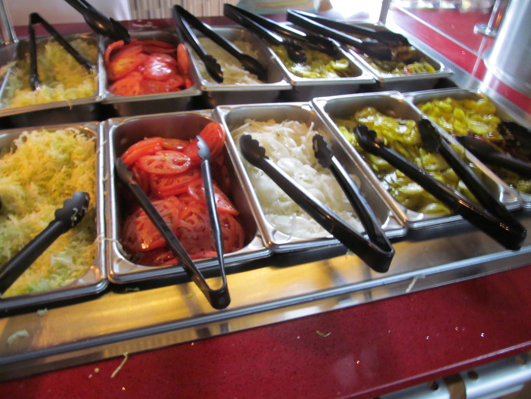 Carnival Triumph Guy's Burger Joint Toppings Bar