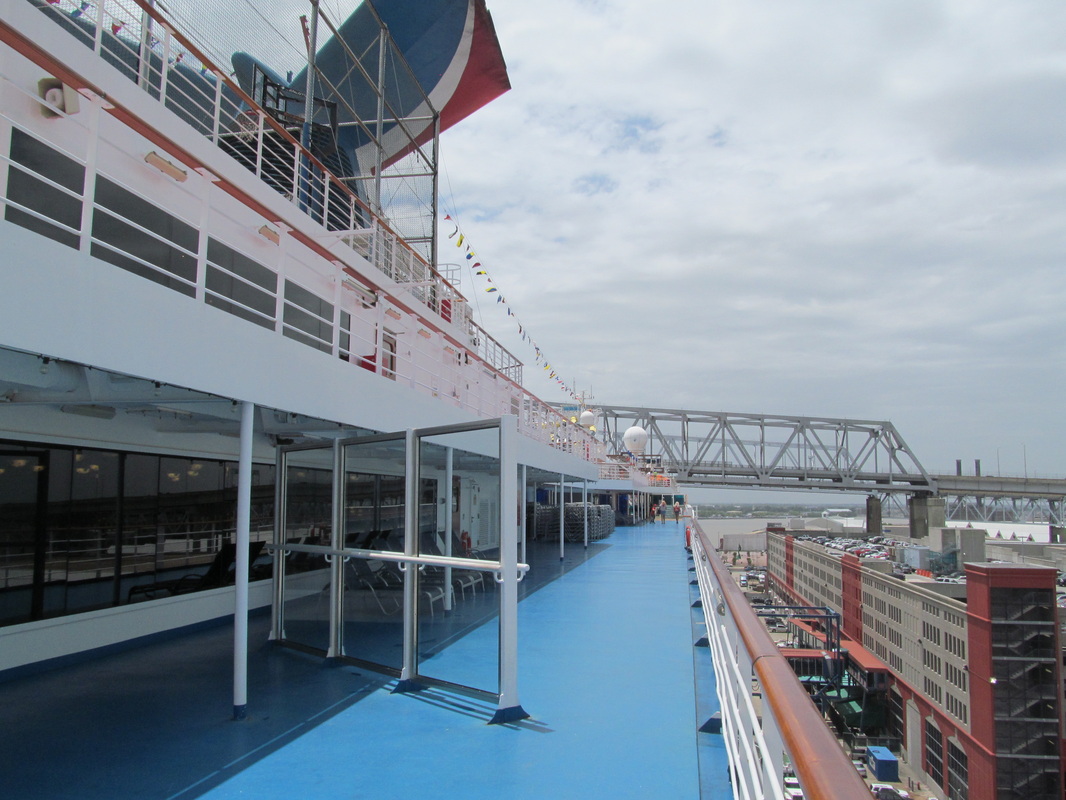 Carnival Dream Deck 11 and Erato Cruise Terminal in Background