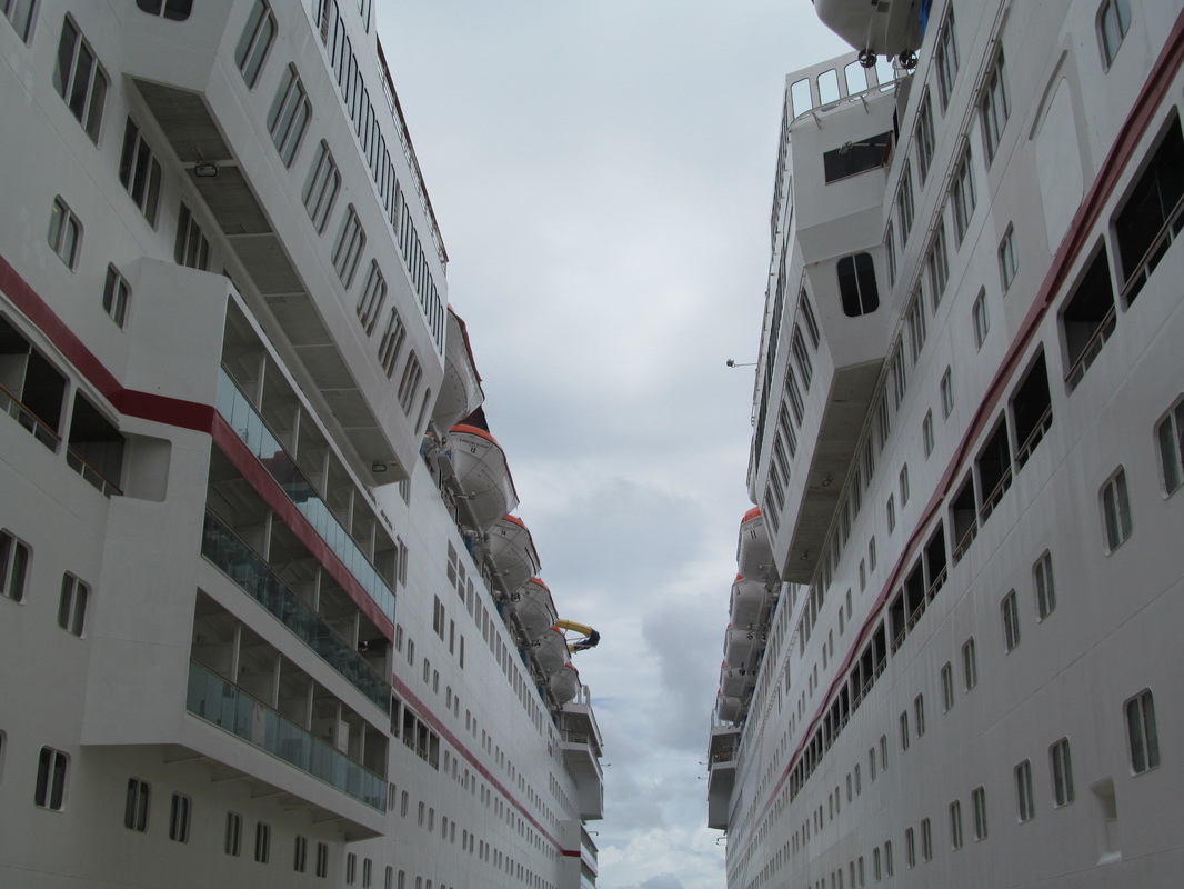 Carnival Ecstasy and Elation Docked in Cozumel