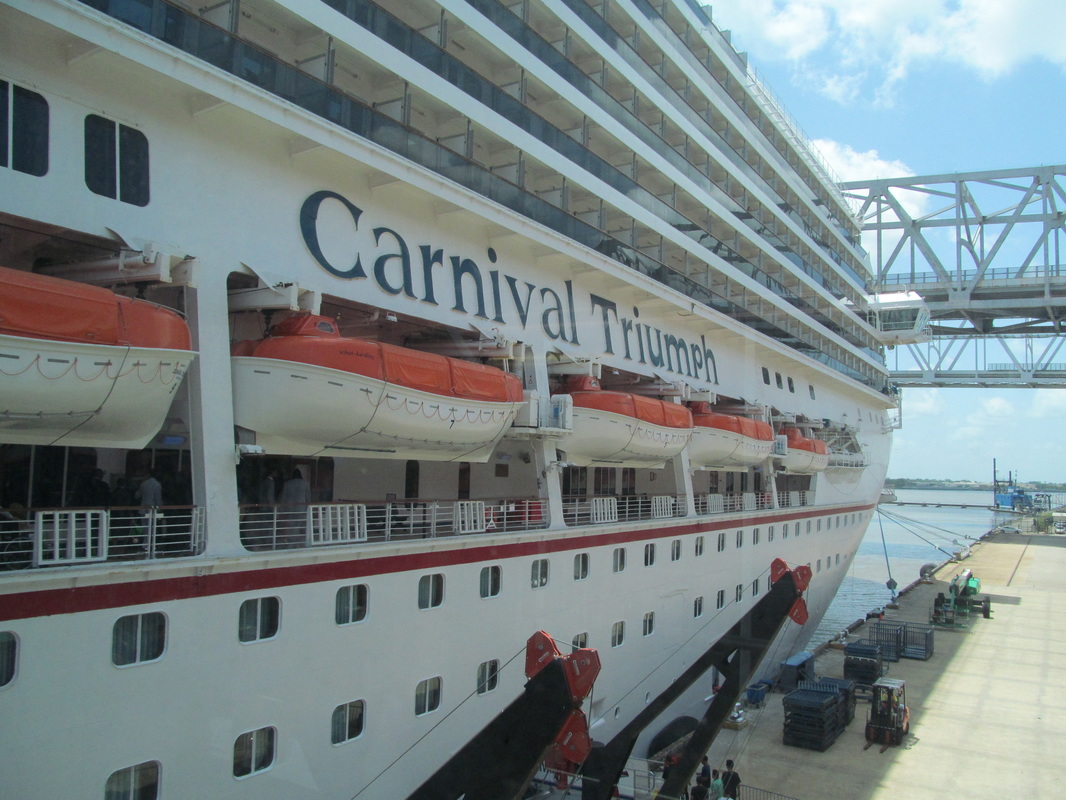 Carnival Triumph Docked In New Orleans
