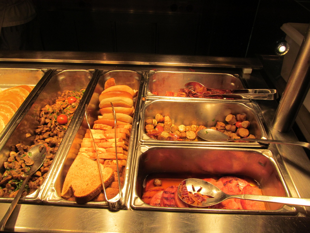 Various Cruise Ship Breakfast Buffet Foods