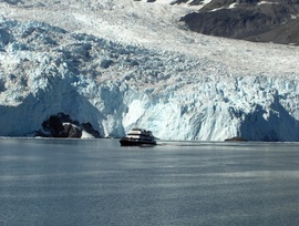 Boat By Glacier