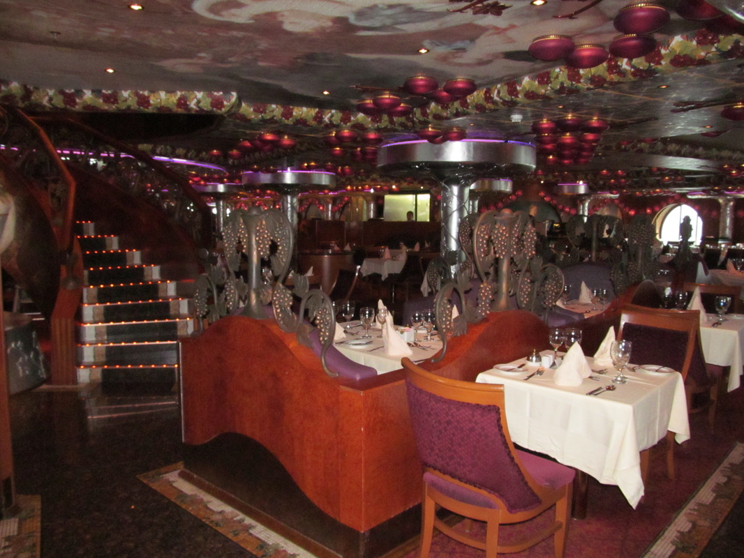 Bacchus Dining Room had a staircase to get to the upper floor.