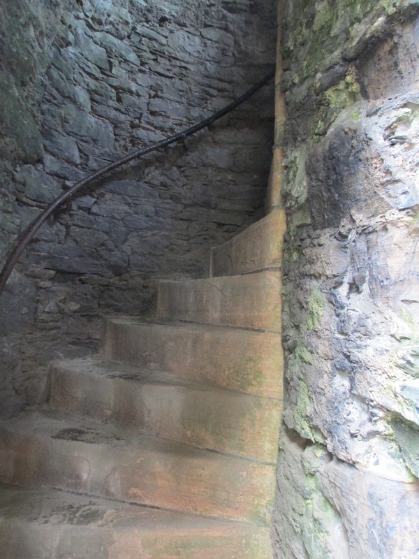 Very steep stairs in castle