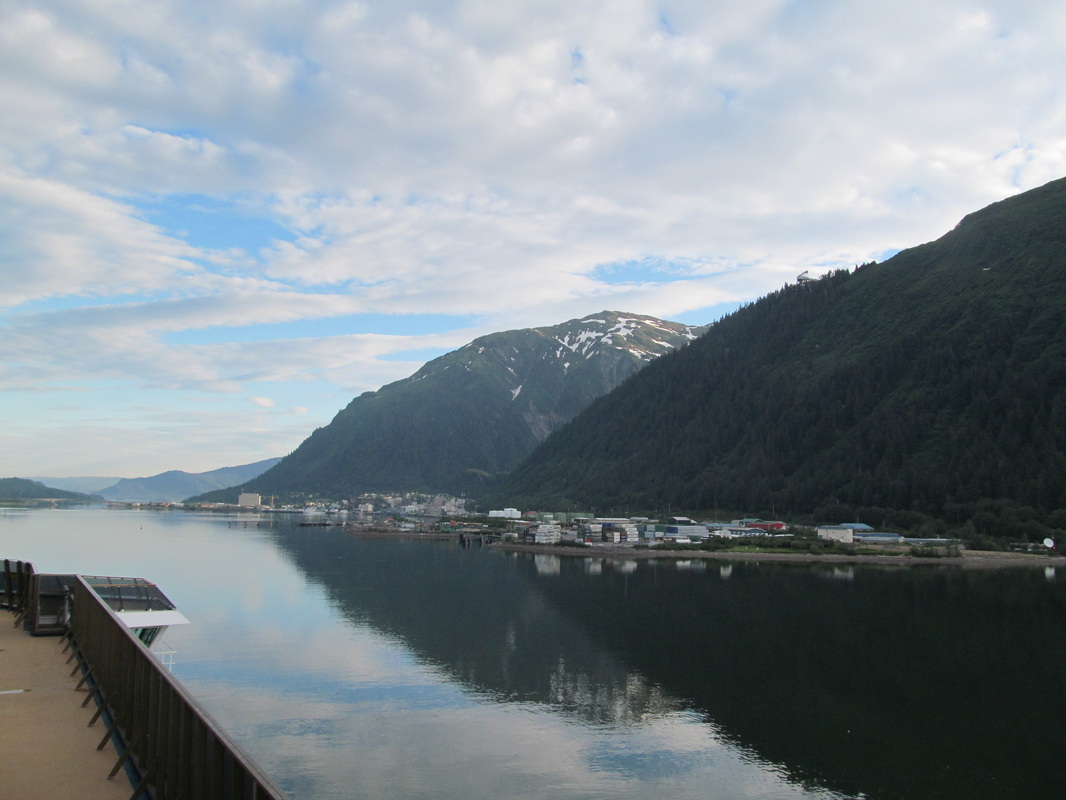 In early morning - arriving in Juneau, Alaska