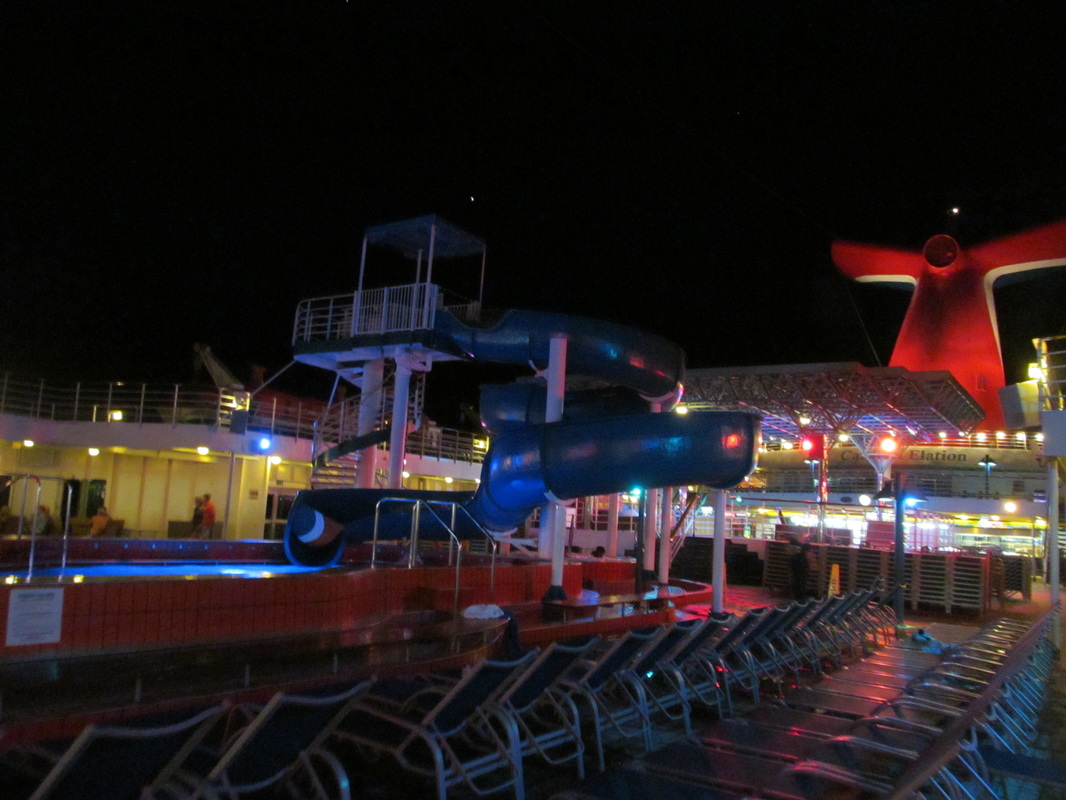 Carnival Elation Lido Deck At Night