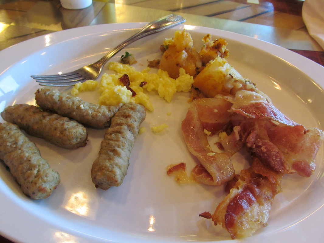 Carnival Dream Breakfast Bacon, Eggs, and Sausage