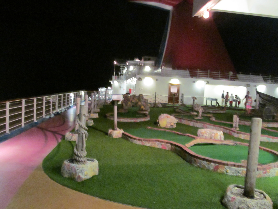 Carnival Dream Golf Course At Night