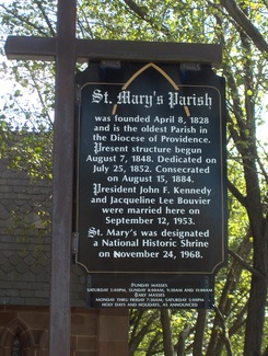 Sign outside St. Mary's Church