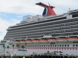 Side View of the Back of the Carnival Dream