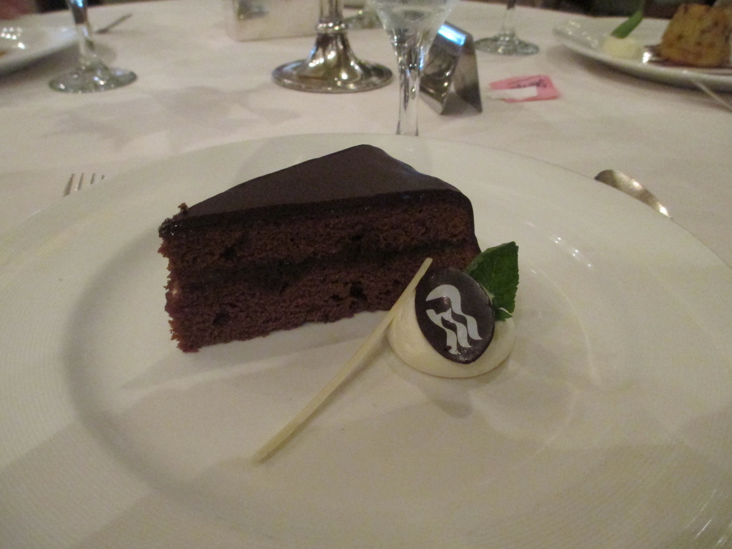 Decadent chocolate cake dessert