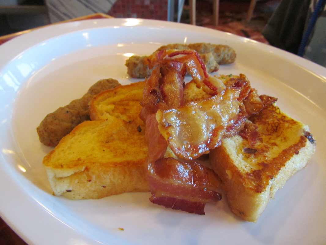 French Toast, Bacon, and Sausage