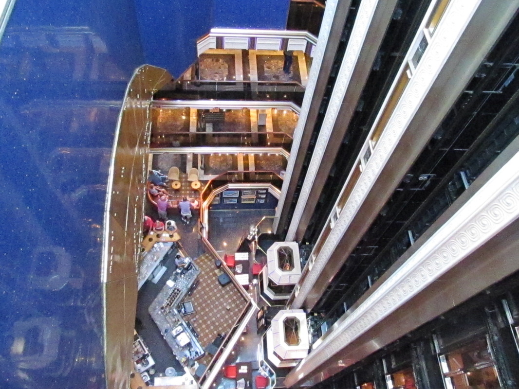 Looking Down in Atrium From Deck 9 