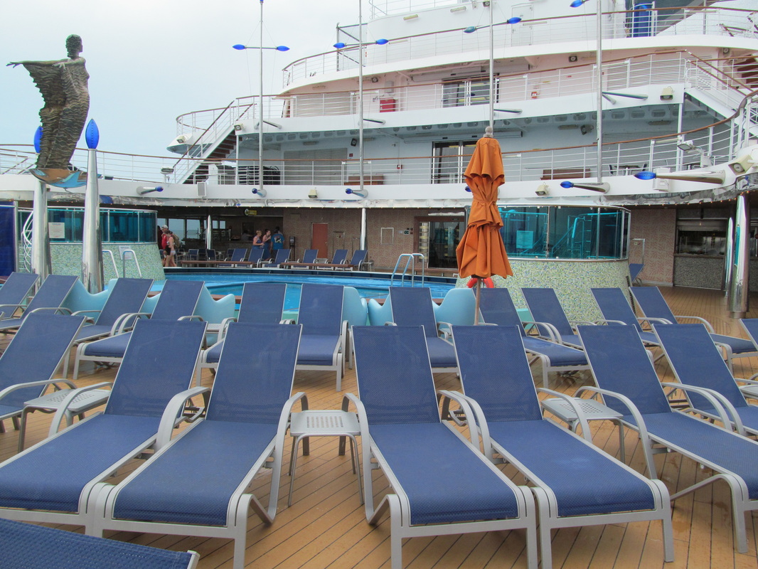 Carnival Dream Back Pool Area and Deck Chairs