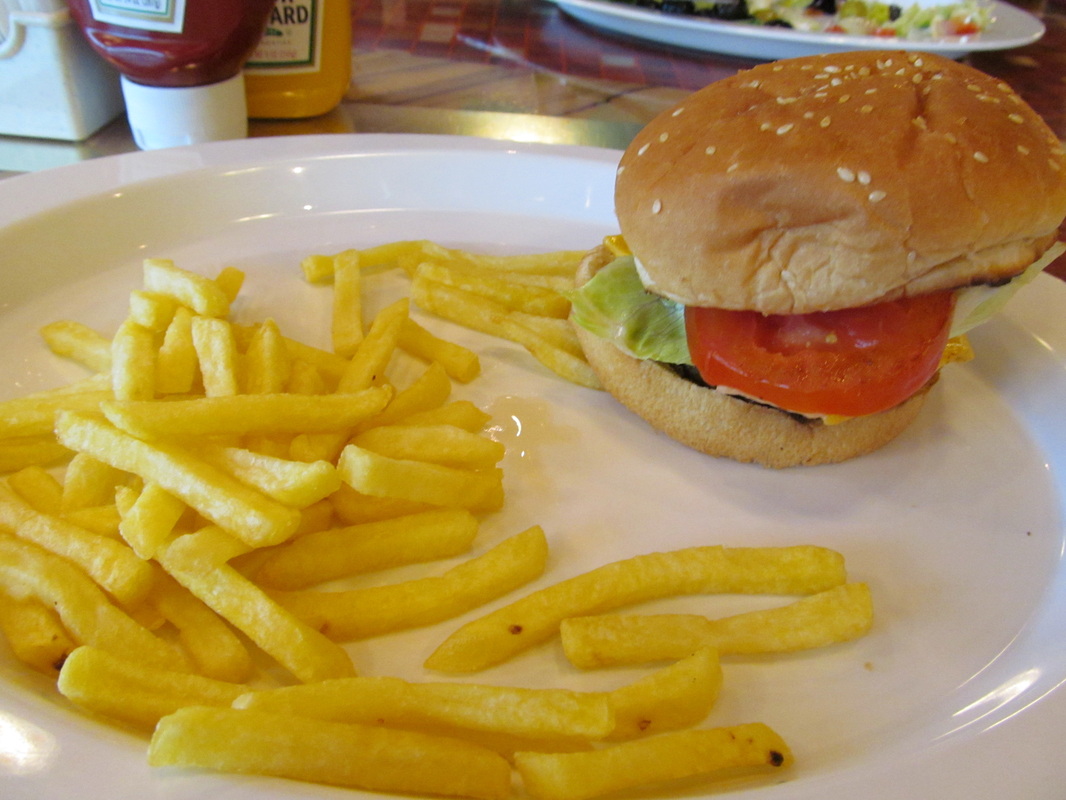 Carnival Dream Hamburger and French Fries