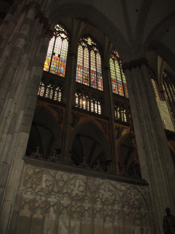 Views of the many stained glass windows of the cathedral