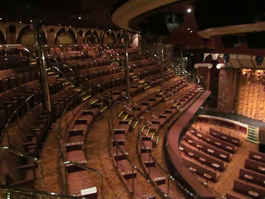 Looking Down From Top of Carnival Triumph Rome Lounge