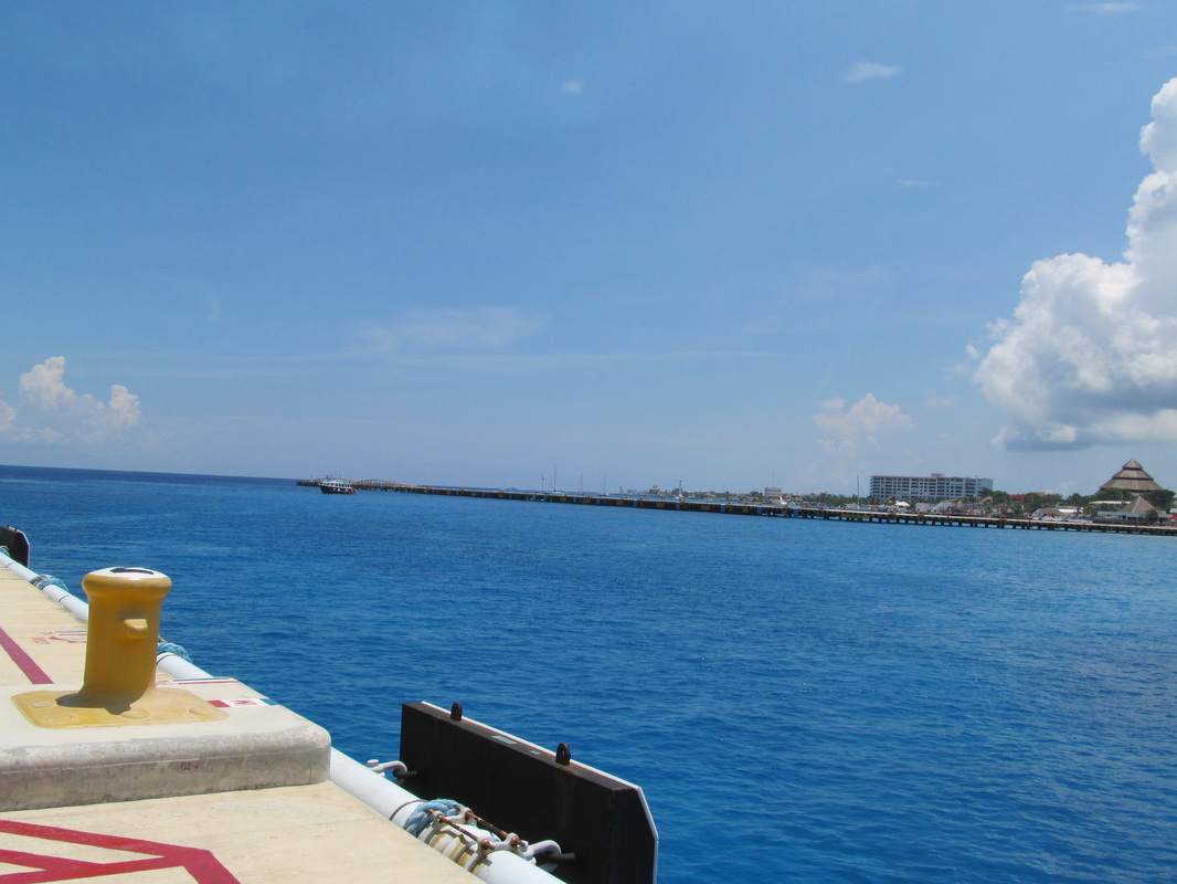 Pier With Cozumel in the Distance