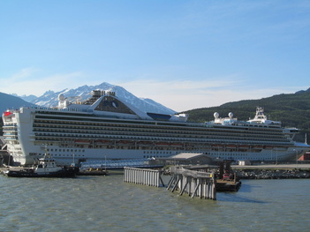 Grand Princess Docked in Skagway, Alaska