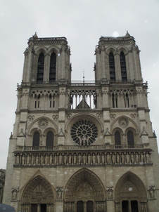 Gothic spires of Notre Dame Cathedral
