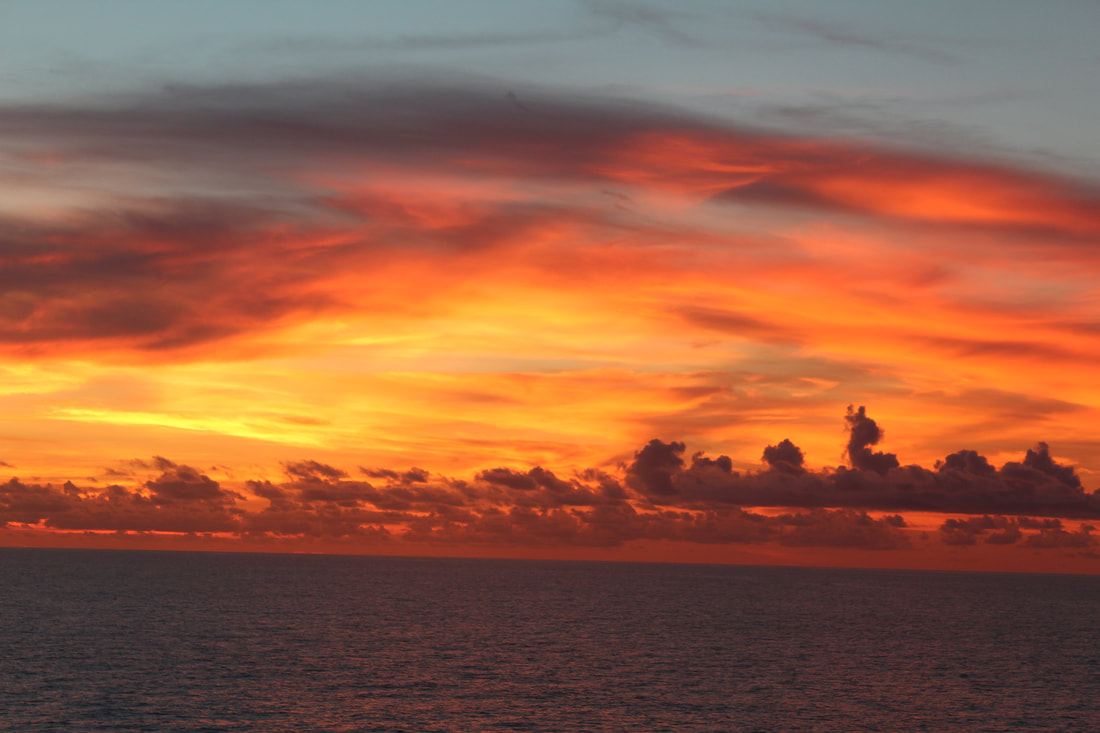 View Of The Sunset From The Carnival Freedom