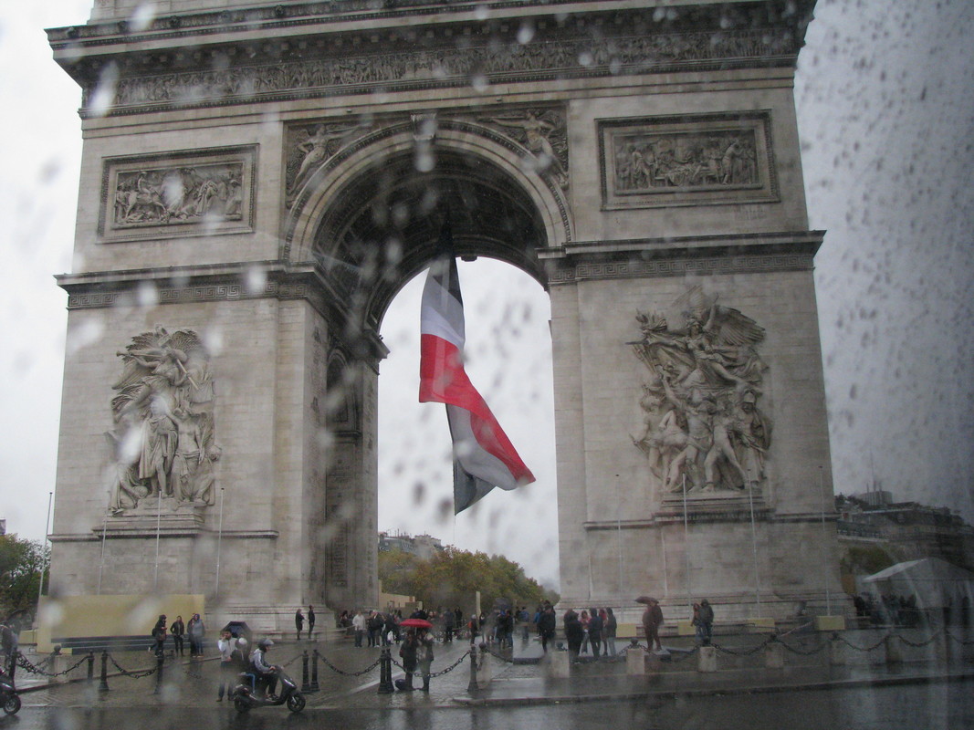 Arc de Triomphe after morning's celebration