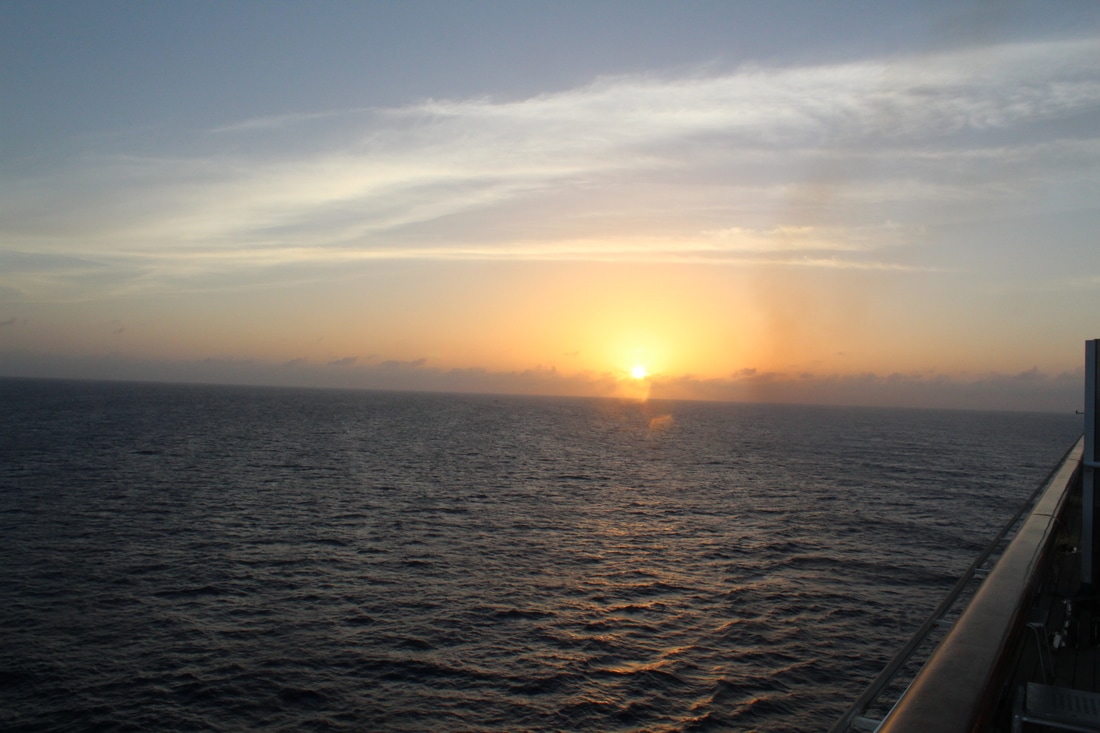 View Of Sunset From The Carnival Valor