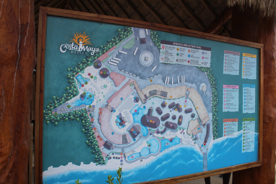 Costa Maya Pier Map