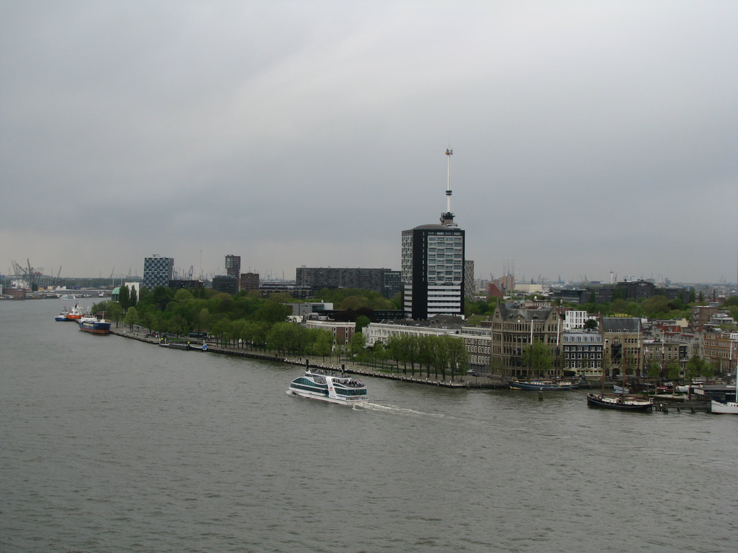 View of Rotterdam from the ship