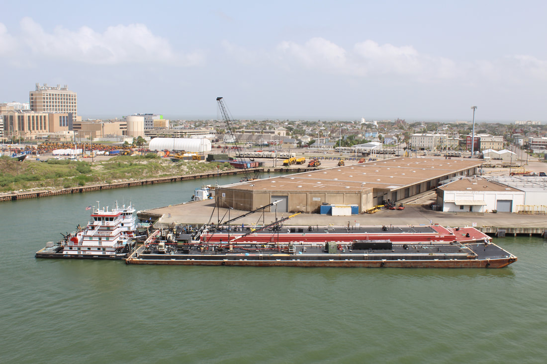 Barge Docked In Galveston