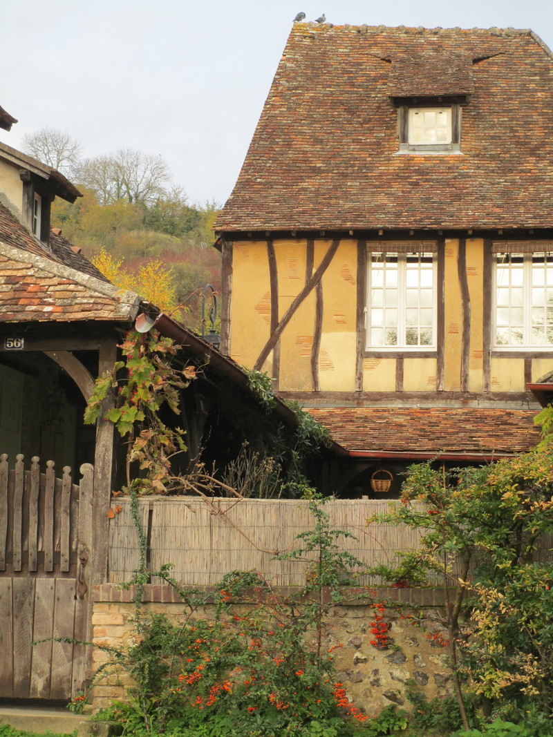 Old house with garden along the Seine River