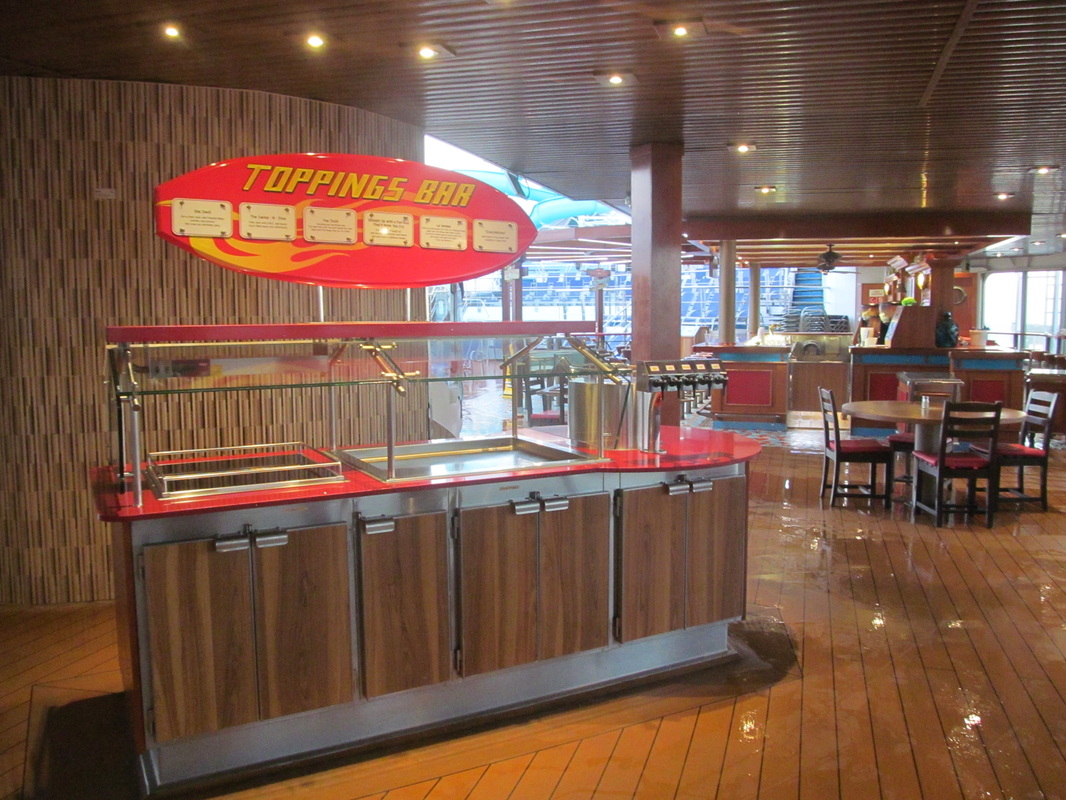 Carnival Triumph Guy's Burger Joint Toppings Bar