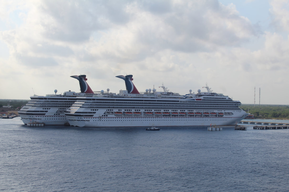 Carnival Freedom and Carnival Conquest Docked In Cozumel