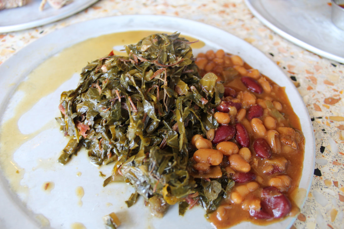 Carnival Breeze Guy' Pig & Anchor BBQ Collared Greens and Baked Beans