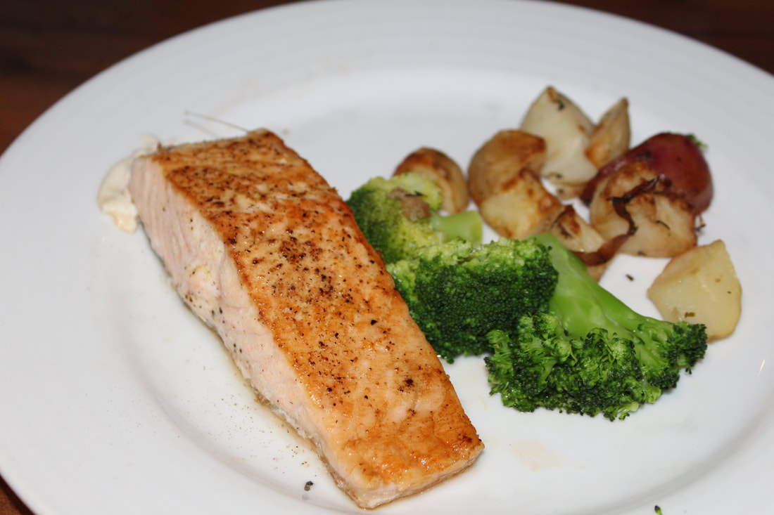 Carnival Breeze Dinner Grilled Salmon