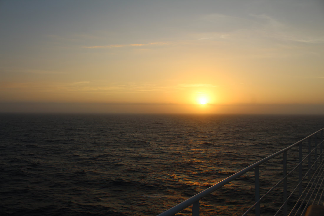 View Of Sunrise From The Carnival Dream