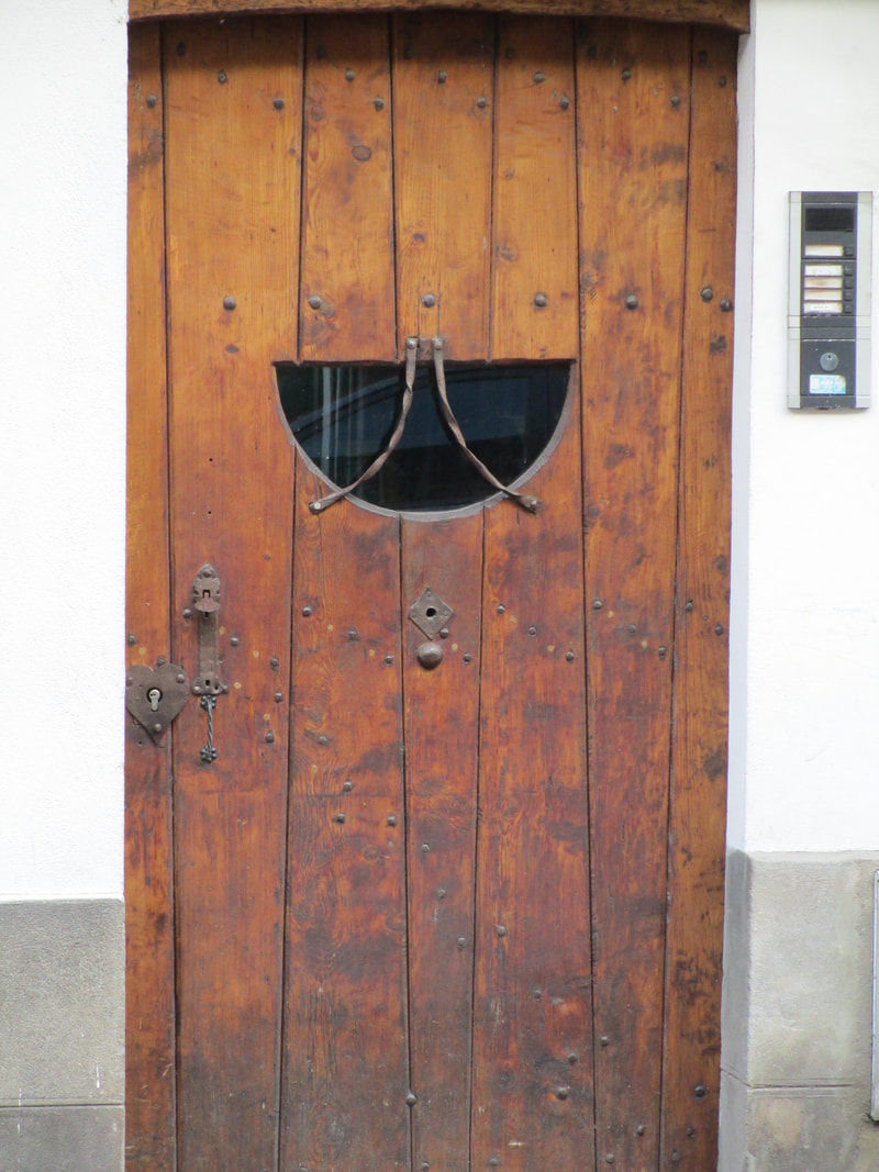 Interesting old door of one of the buildings